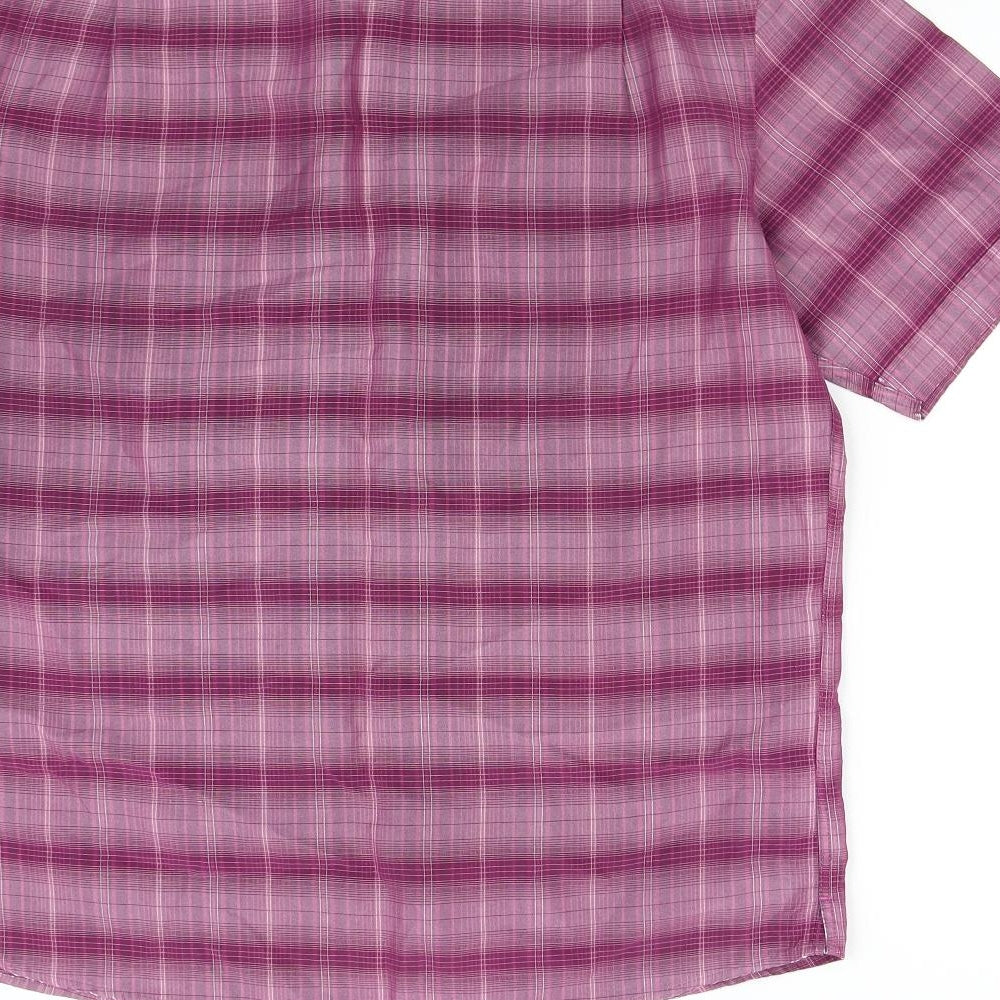 Mens UK Size M M&S Pink  Button-Up Short Sleeve Casual Shirt