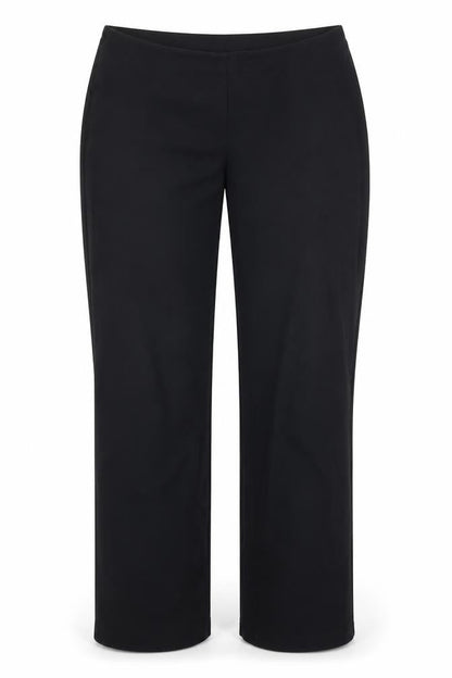 Front view of Marks & Spencer women’s black trousers, size UK 10, 26-inch leg