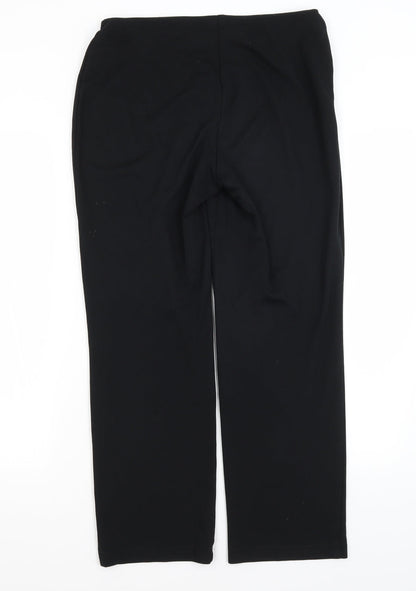 M&S Womens Black   Trousers  Size 10 L26 in