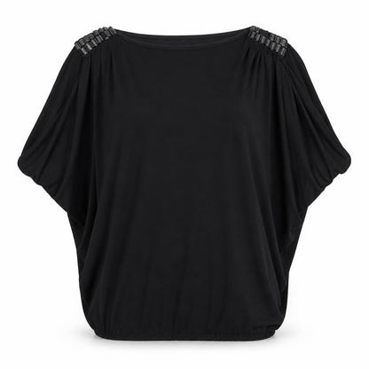 Womens UK Size M Wallis Black Basic Blouse