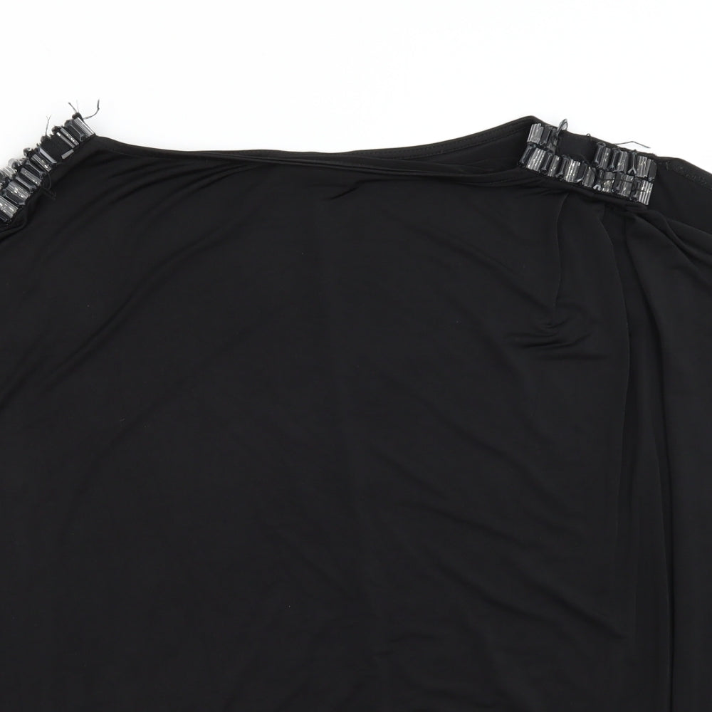 Womens UK Size M Wallis Black Basic Blouse