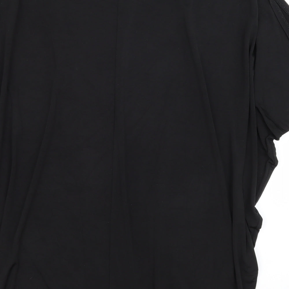 Womens UK Size M Wallis Black Basic Blouse