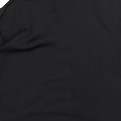 Womens UK Size 10 In the Style Black Basic Button-Up