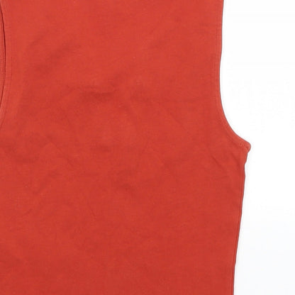 Womens UK Size 8 Topshop Red Cropped Tank