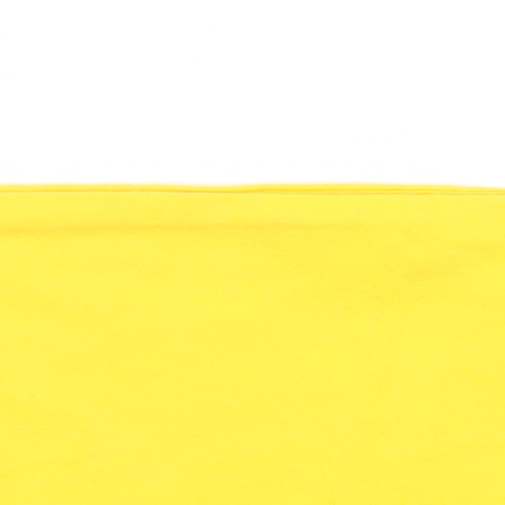 Womens UK Size 8 Topshop Yellow Cropped T-Shirt