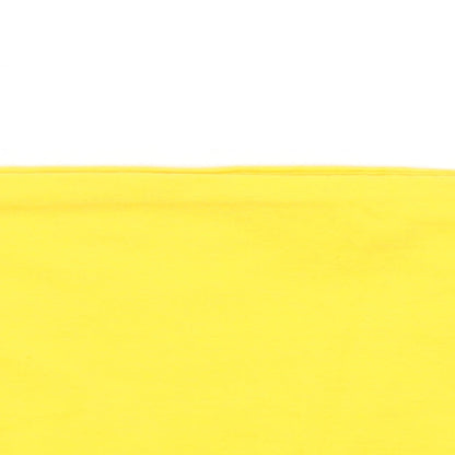 Womens UK Size 8 Topshop Yellow Cropped T-Shirt