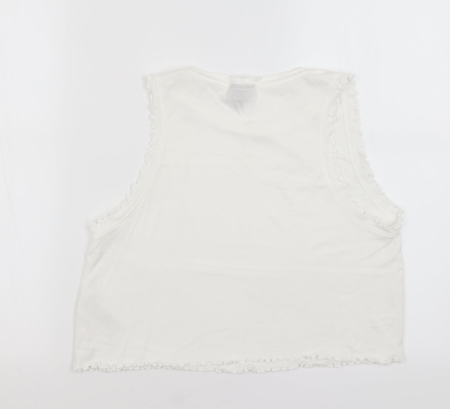 Topshop Womens White   Cropped Tank Size 10