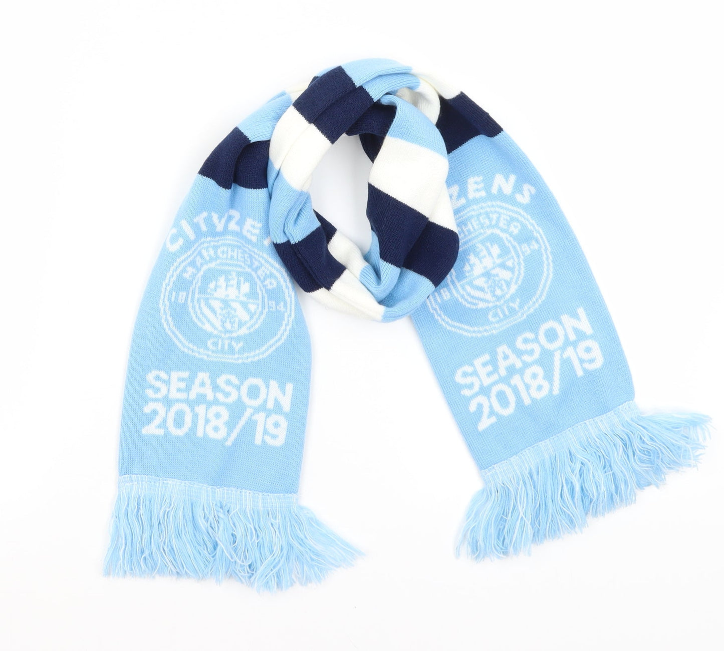 Preworn Football Scarf 53.5 in 6 in - Manchester City