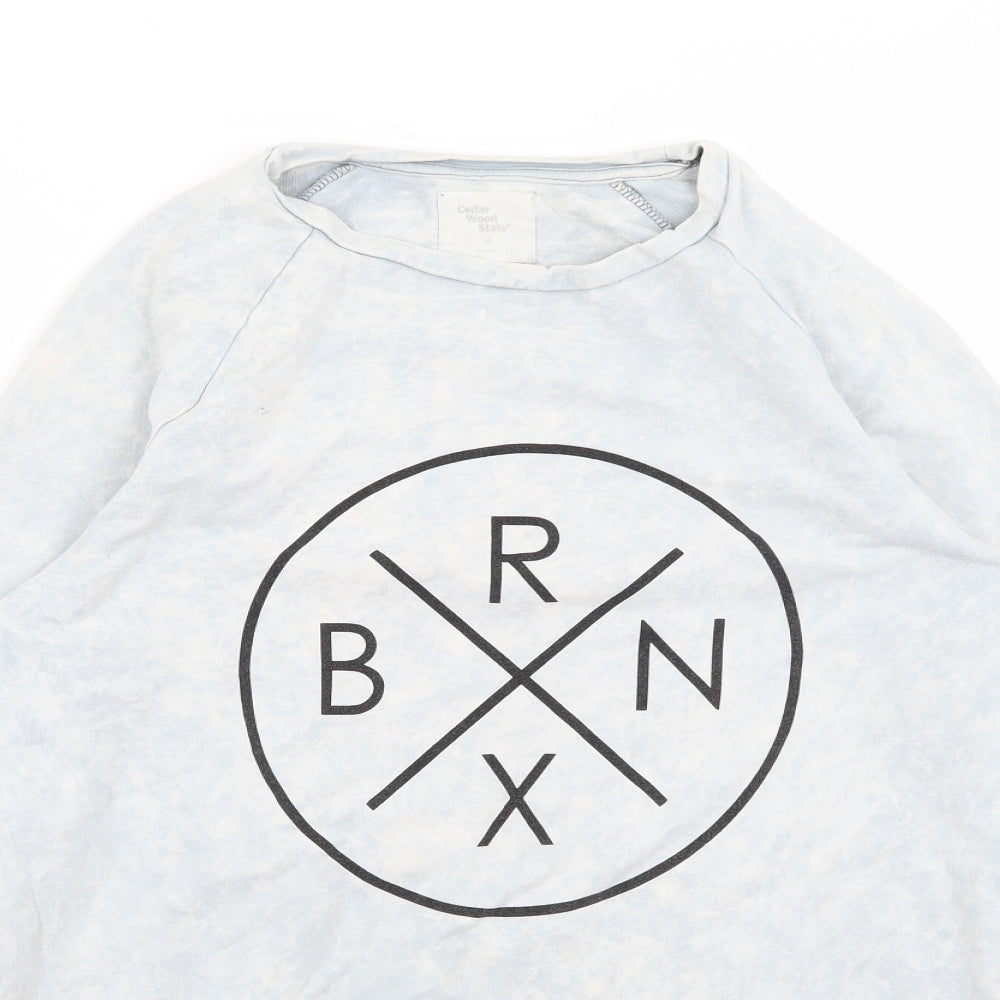 Cedar Wood State Mens Blue   Pullover Jumper Size M