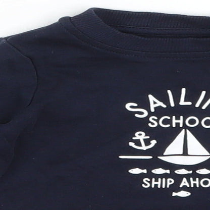 Lupilu Baby Blue   Basic T-Shirt Size 3-6 Months  - Sailing School