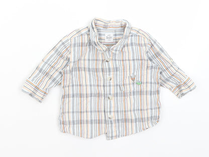 H&M Baby White Striped  Basic Button-Up Size 3-6 Months