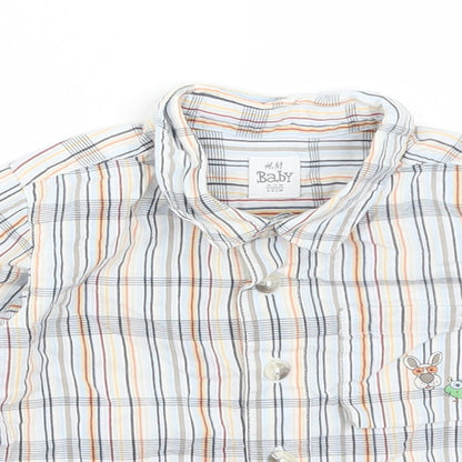 H&M Baby White Striped  Basic Button-Up Size 3-6 Months