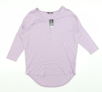 Womens UK Size 8 Select Purple Basic T-Shirt