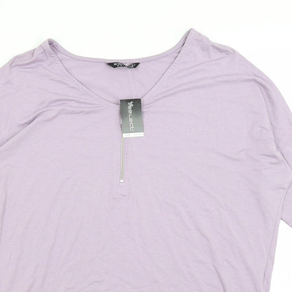 Womens UK Size 8 Select Purple Basic T-Shirt
