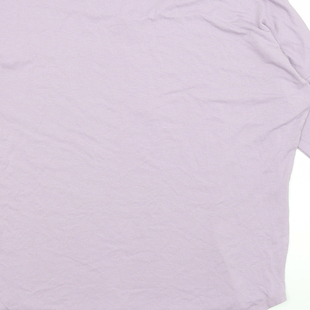 Womens UK Size 8 Select Purple Basic T-Shirt