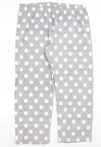 Shelley Womens Grey Polka Dot  Capri Pyjama Pants Size L