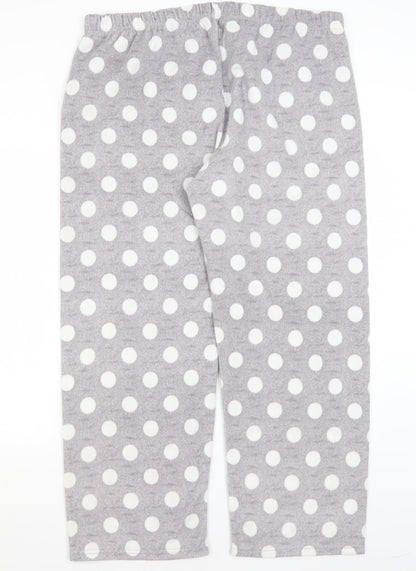 Shelley Womens Grey Polka Dot  Capri Pyjama Pants Size L
