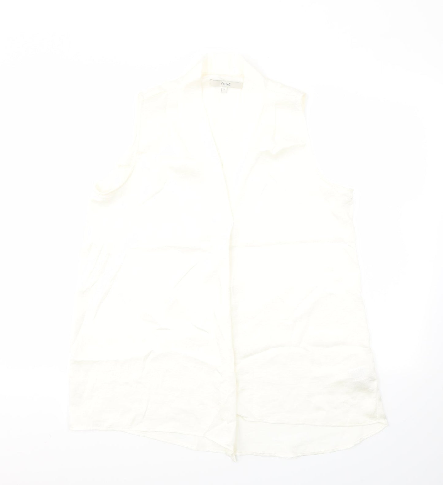 Womens UK Size 14 NEXT Ivory Basic Blouse