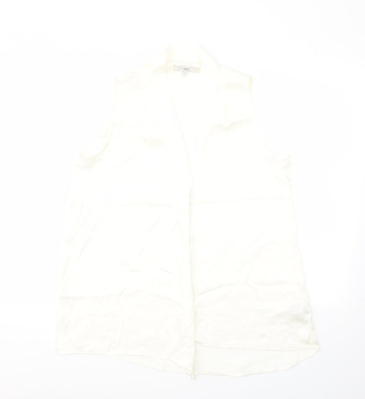Womens UK Size 14 NEXT Ivory Basic Blouse