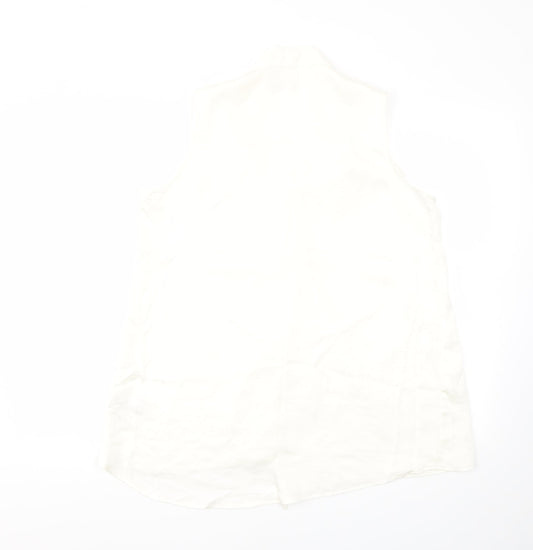 Womens UK Size 14 NEXT Ivory Basic Blouse