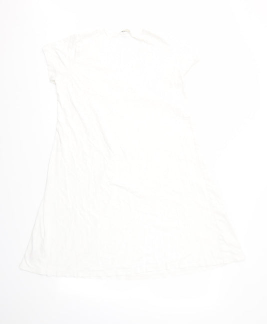 M&S Womens White   Fit & Flare  Size 12