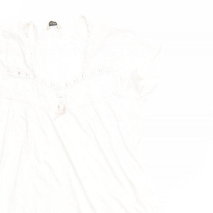 M&S Womens White   Fit & Flare  Size 12