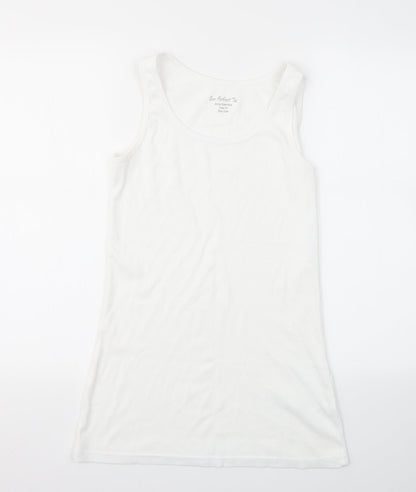 Womens UK Size 14 SOUTH White Basic T-Shirt