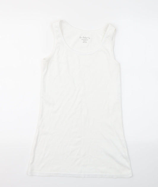 Womens UK Size 14 SOUTH White Basic T-Shirt
