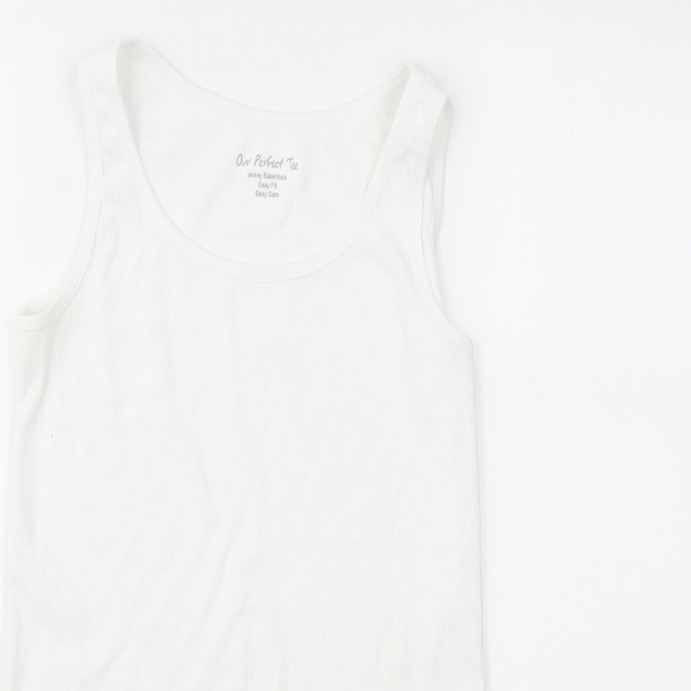 Womens UK Size 14 SOUTH White Basic T-Shirt