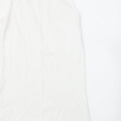 Womens UK Size 14 SOUTH White Basic T-Shirt