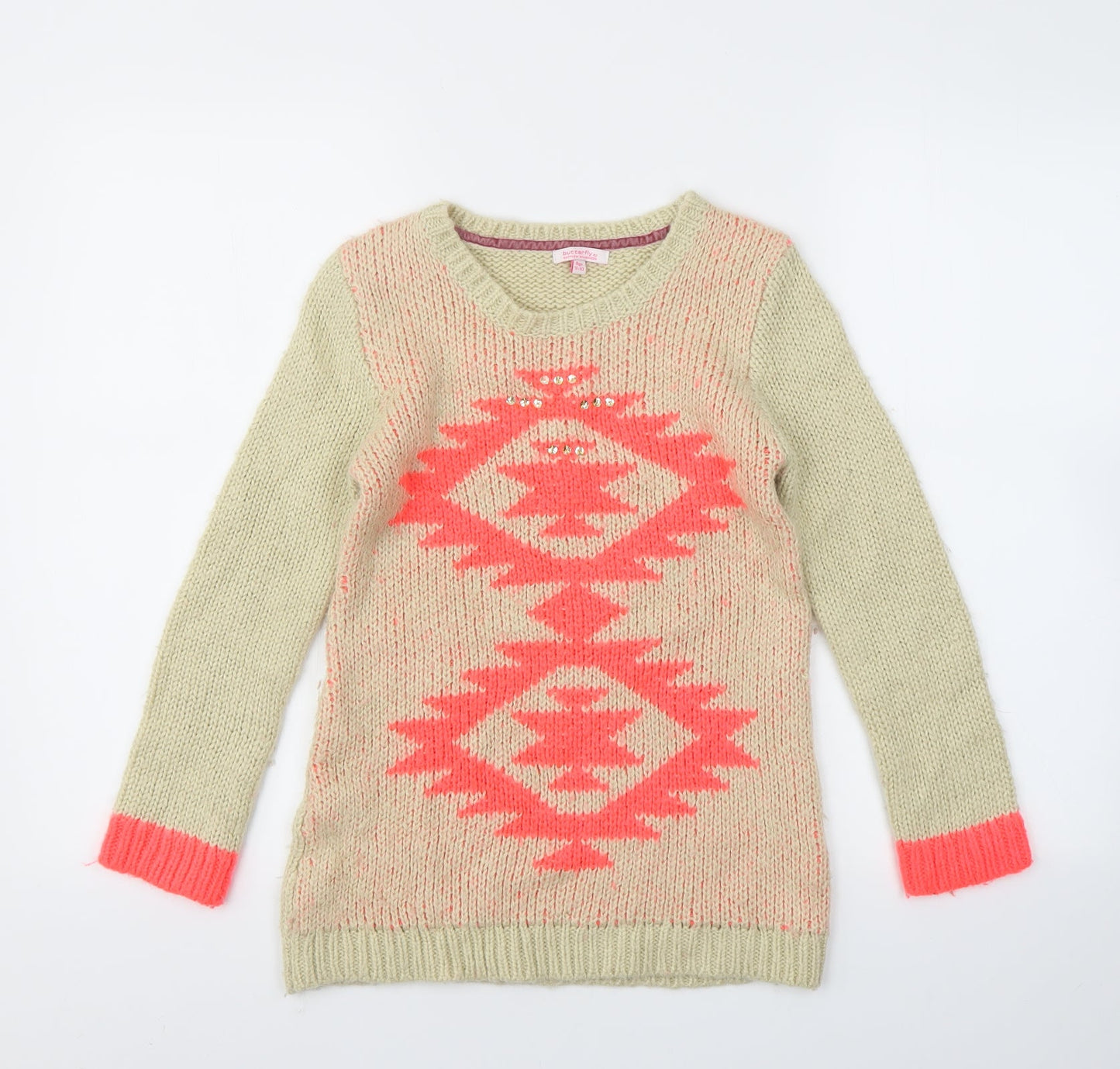 Debenhams Girls Beige   Jumper Dress  Size 9-10 Years