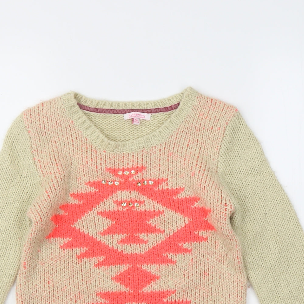 Debenhams Girls Beige   Jumper Dress  Size 9-10 Years
