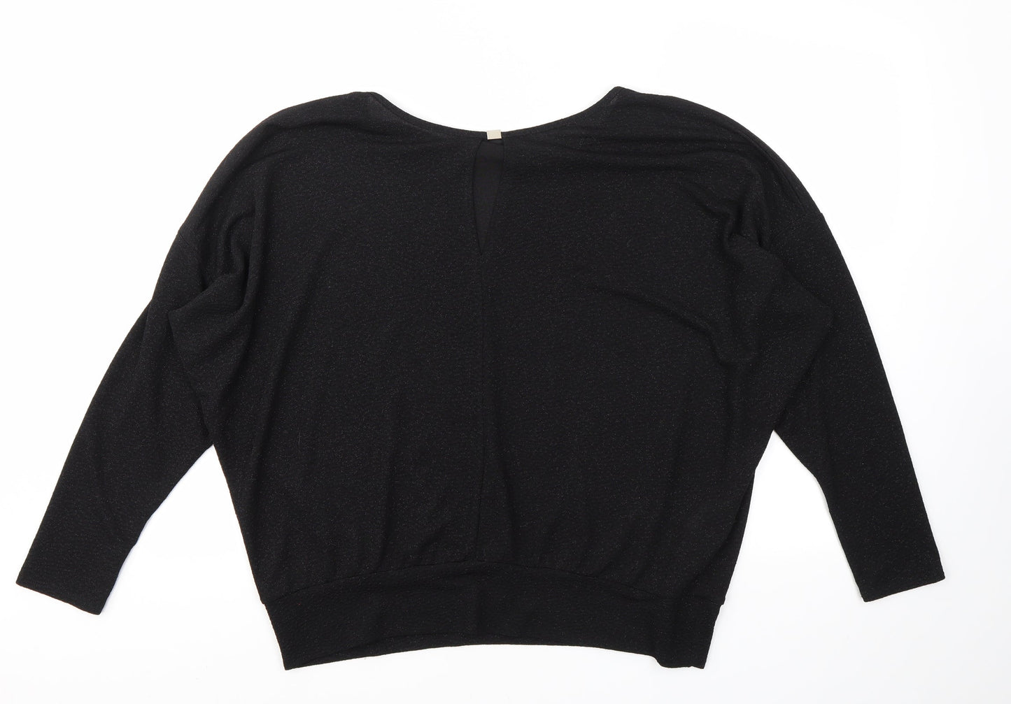 Womens UK Size 16 Wallis Black Basic Blouse