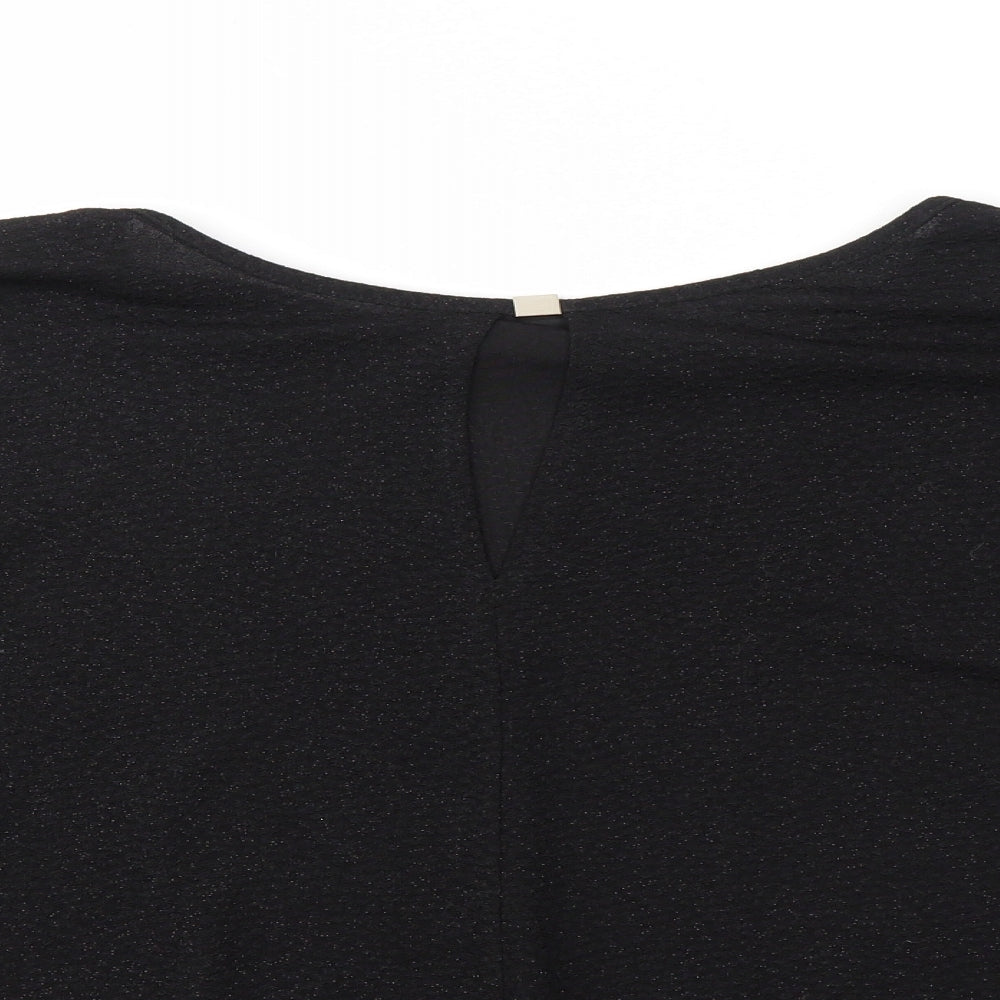 Womens UK Size 16 Wallis Black Basic Blouse