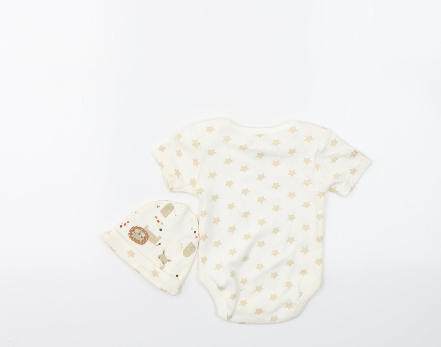 Pitter Patter Baby Multicoloured Animal Print  Babygrow One-Piece Size 3-6 Months