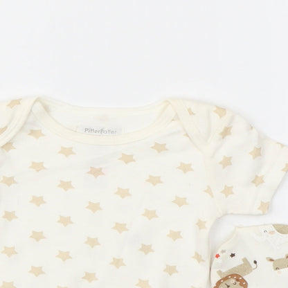 Pitter Patter Baby Multicoloured Animal Print  Babygrow One-Piece Size 3-6 Months