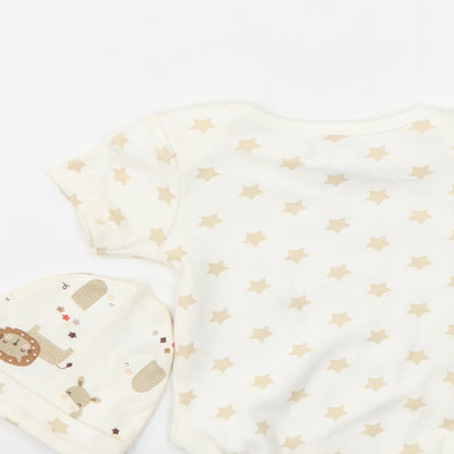 Pitter Patter Baby Multicoloured Animal Print  Babygrow One-Piece Size 3-6 Months