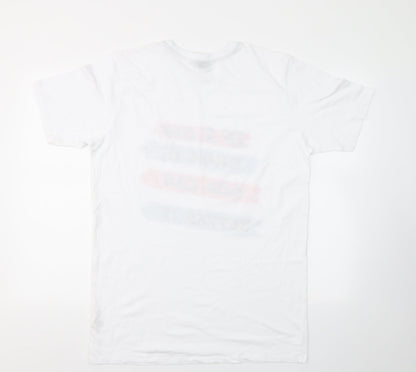PREMIUM  Mens Multicoloured Geometric   T-Shirt Size L