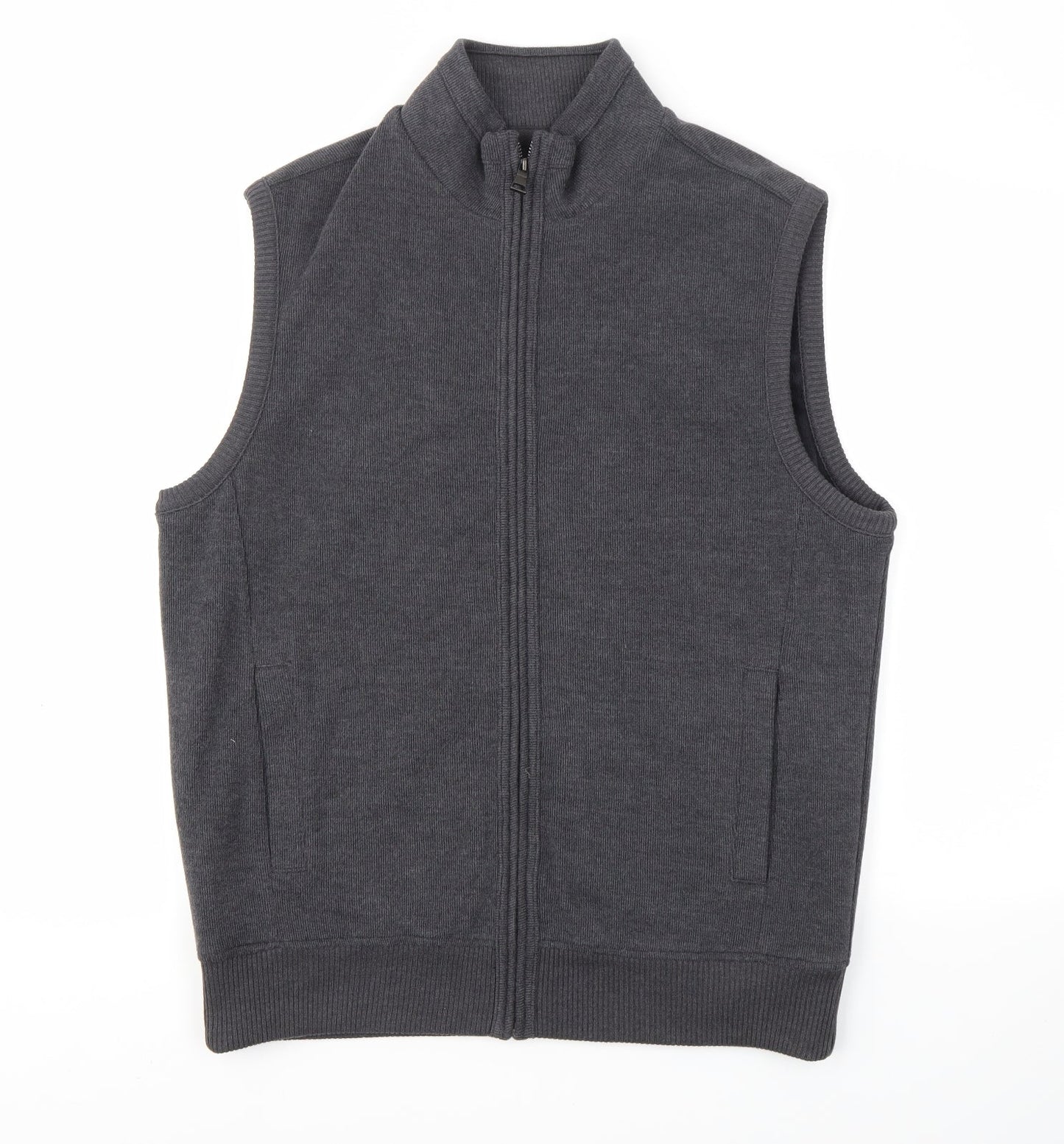 Womens UK Size M M&S Grey Full Zip Jumper