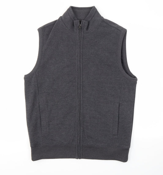 Womens UK Size M M&S Grey Full Zip Jumper