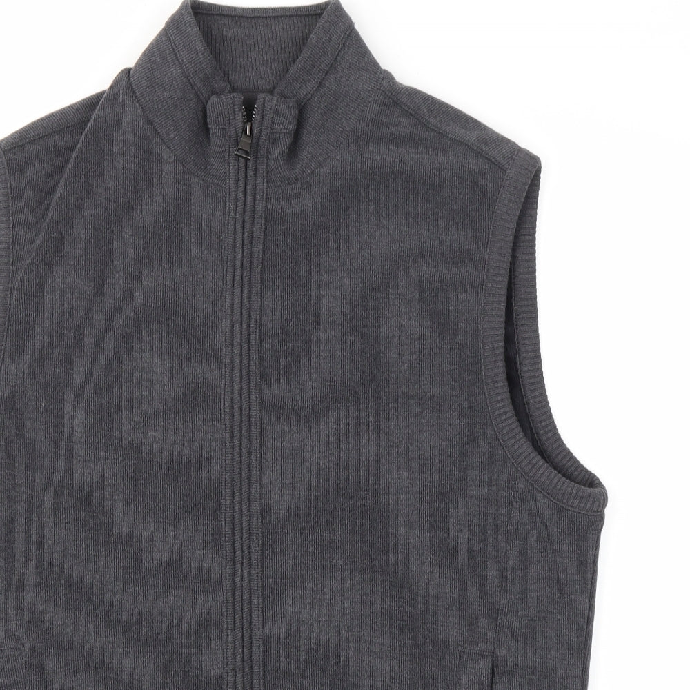 Womens UK Size M M&S Grey Full Zip Jumper