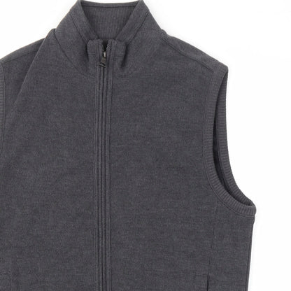 Womens UK Size M M&S Grey Full Zip Jumper