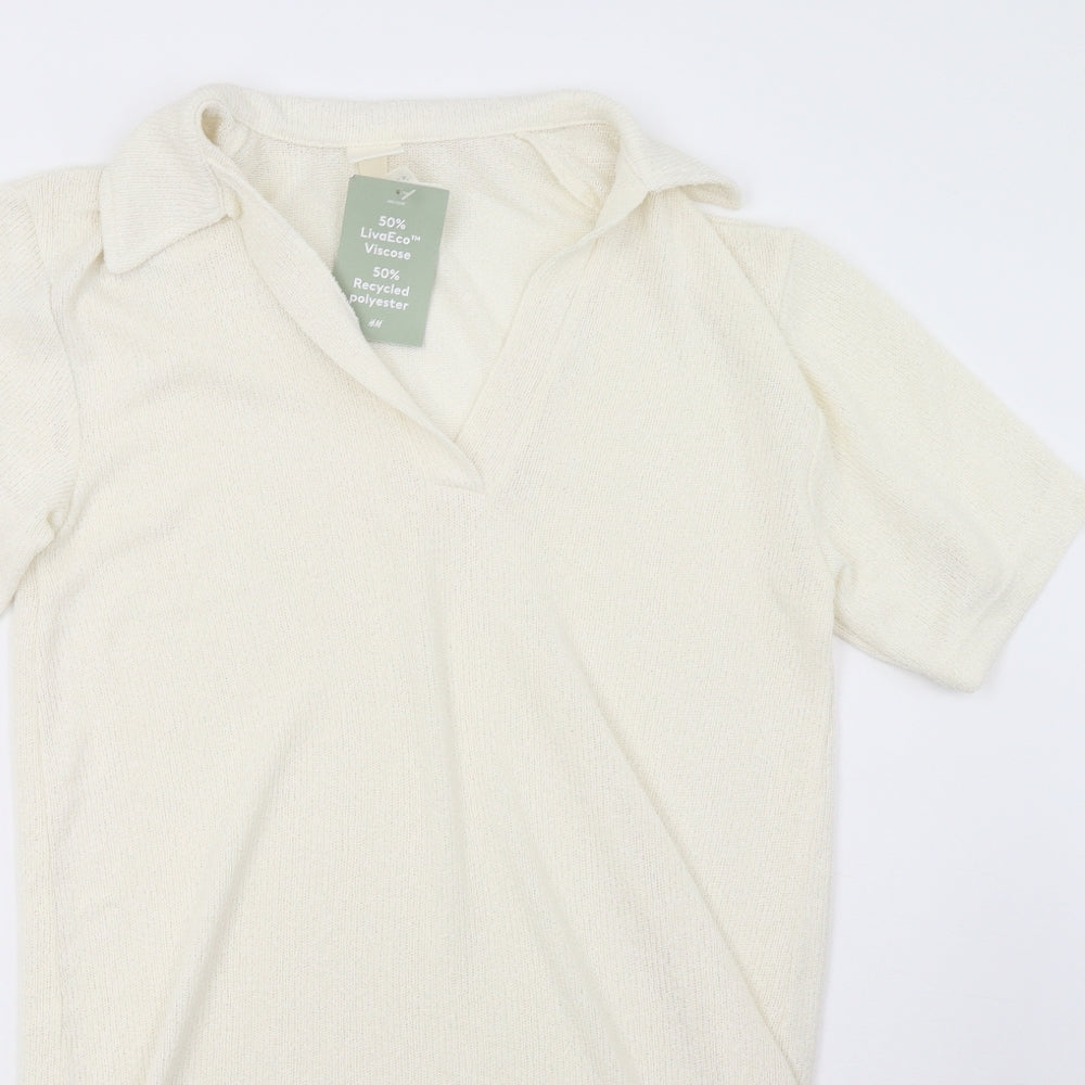 H&M Womens White   A-Line  Size S