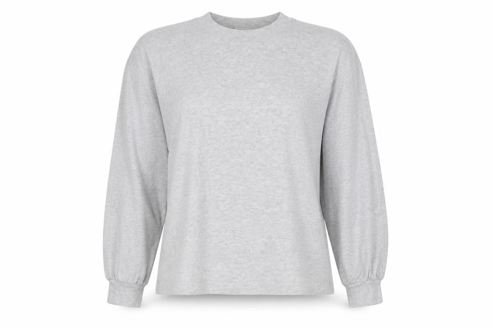 Front view of Gap women’s grey pullover sweatshirt, size XL