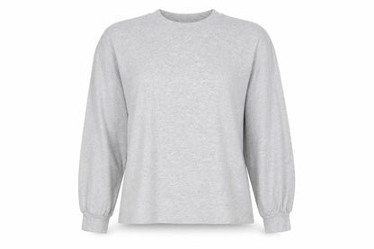 Front view of Gap women’s grey pullover sweatshirt, size XL