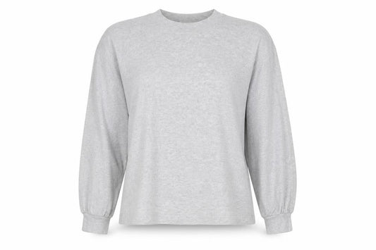 Front view of Gap women’s grey pullover sweatshirt, size XL
