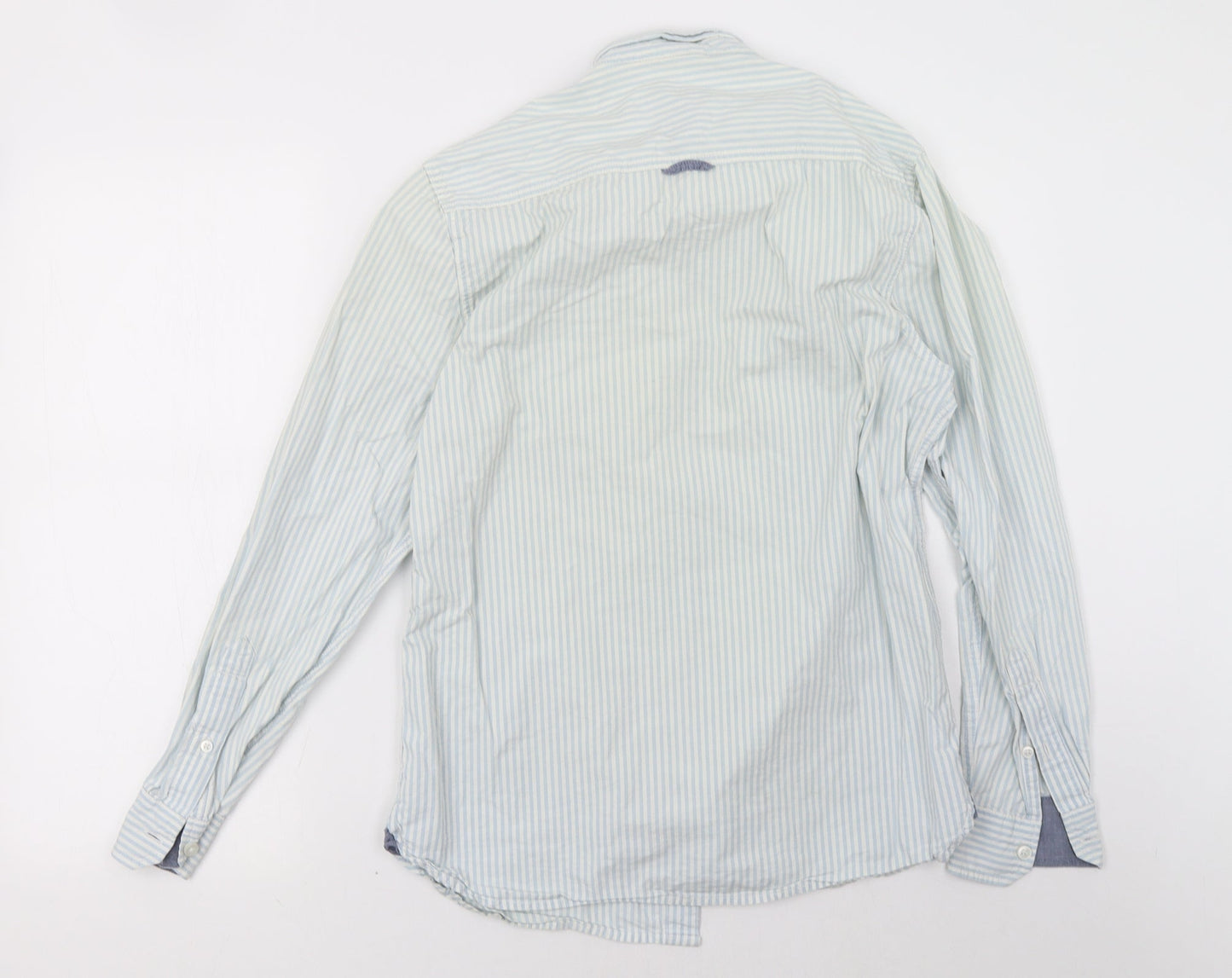 Cedar Wood State Mens White Striped   Polo Size S