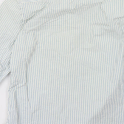 Cedar Wood State Mens White Striped   Polo Size S