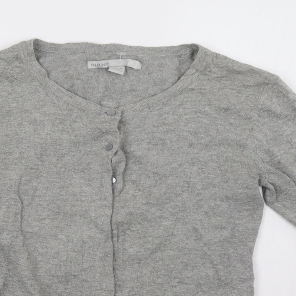 Womens UK Size M Old Navy Grey Cardigan Jumper