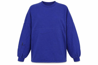 Front view of raja women’s blue pullover sweatshirt, size M